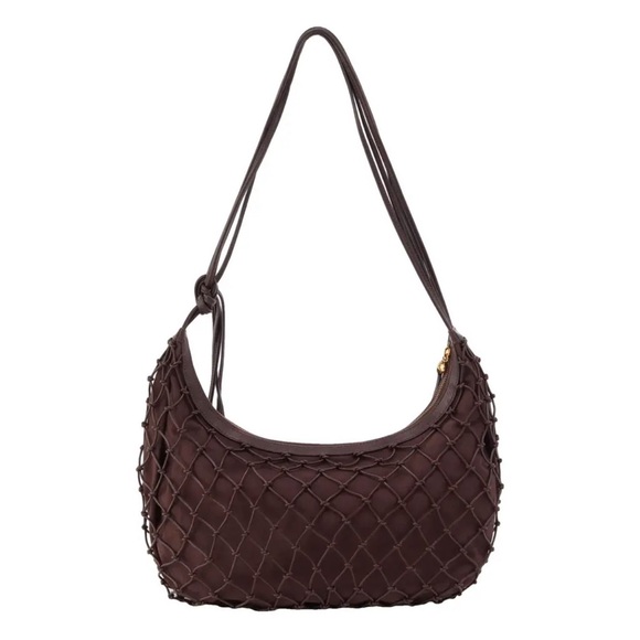 HOBO Kira Chocolate Woven Shoulder Bag - Picture 4 of 12